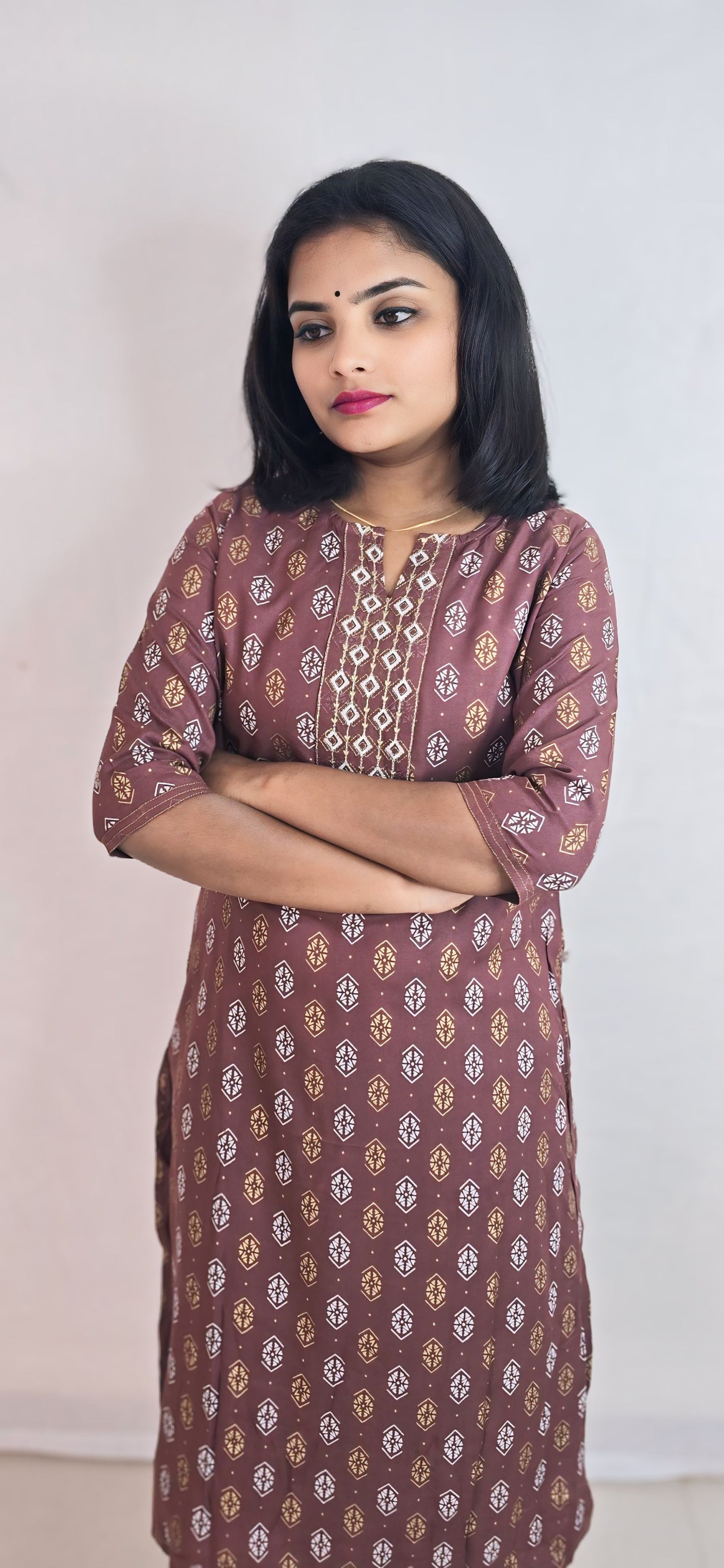 Regular Wear Kurti Brown4