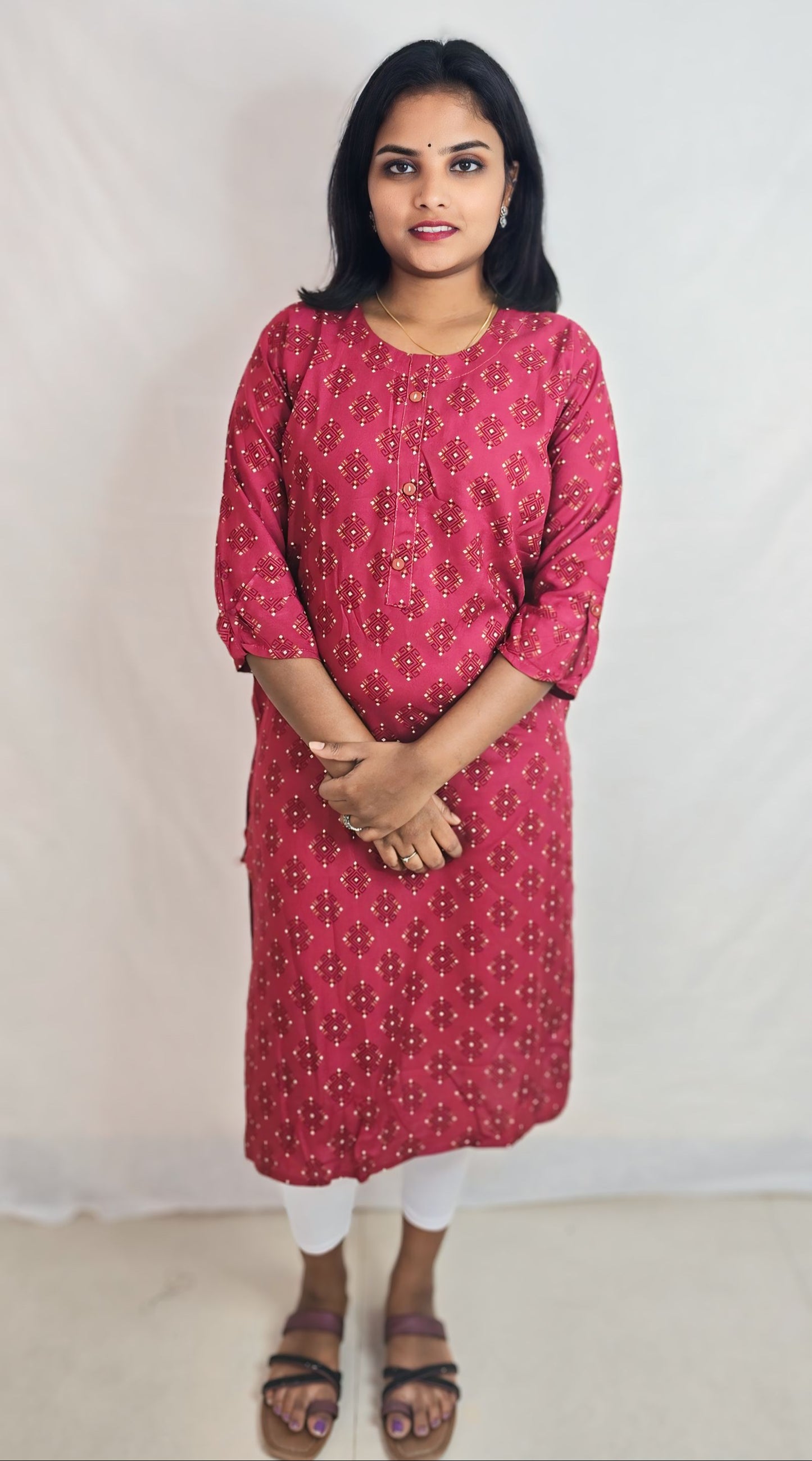 Regular Wear Kurti Brown15