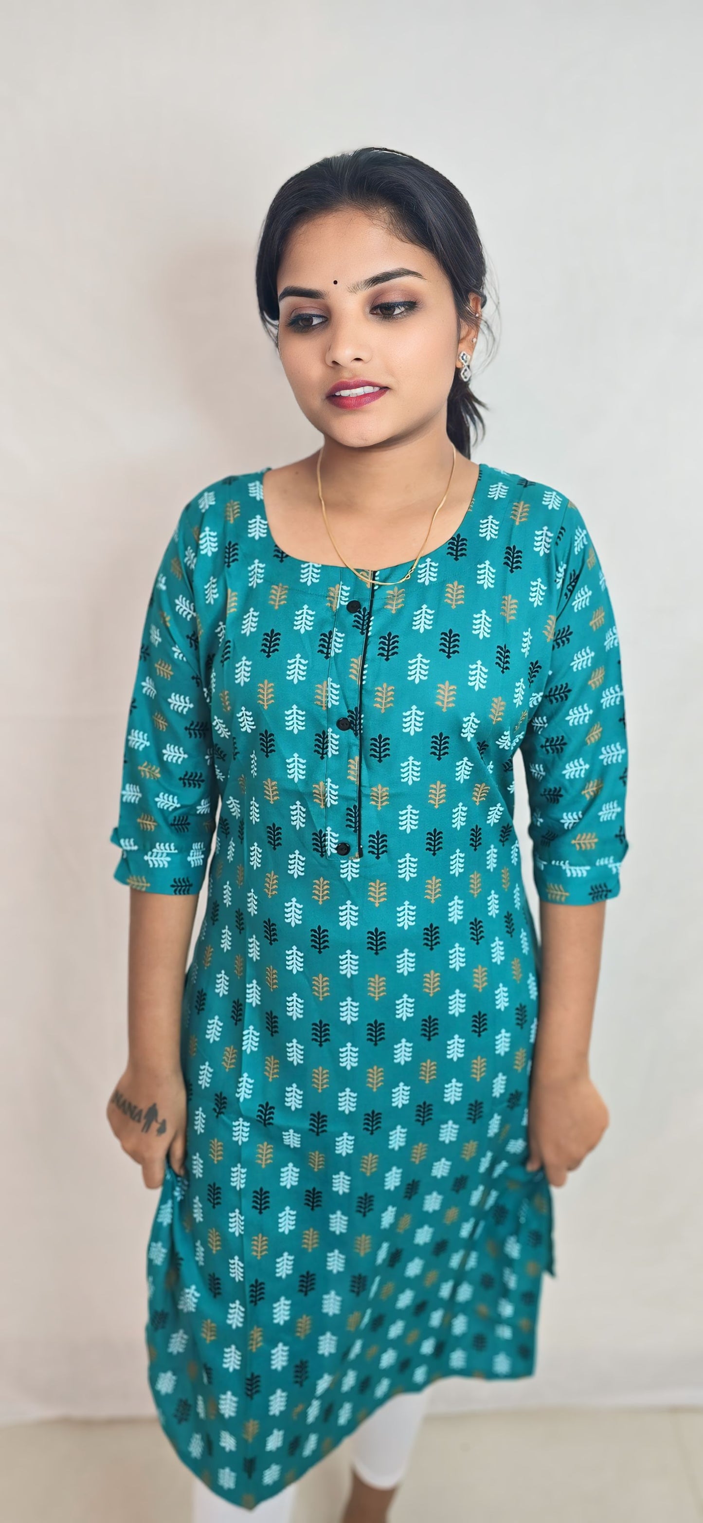 Regular Wear Kurti Green7