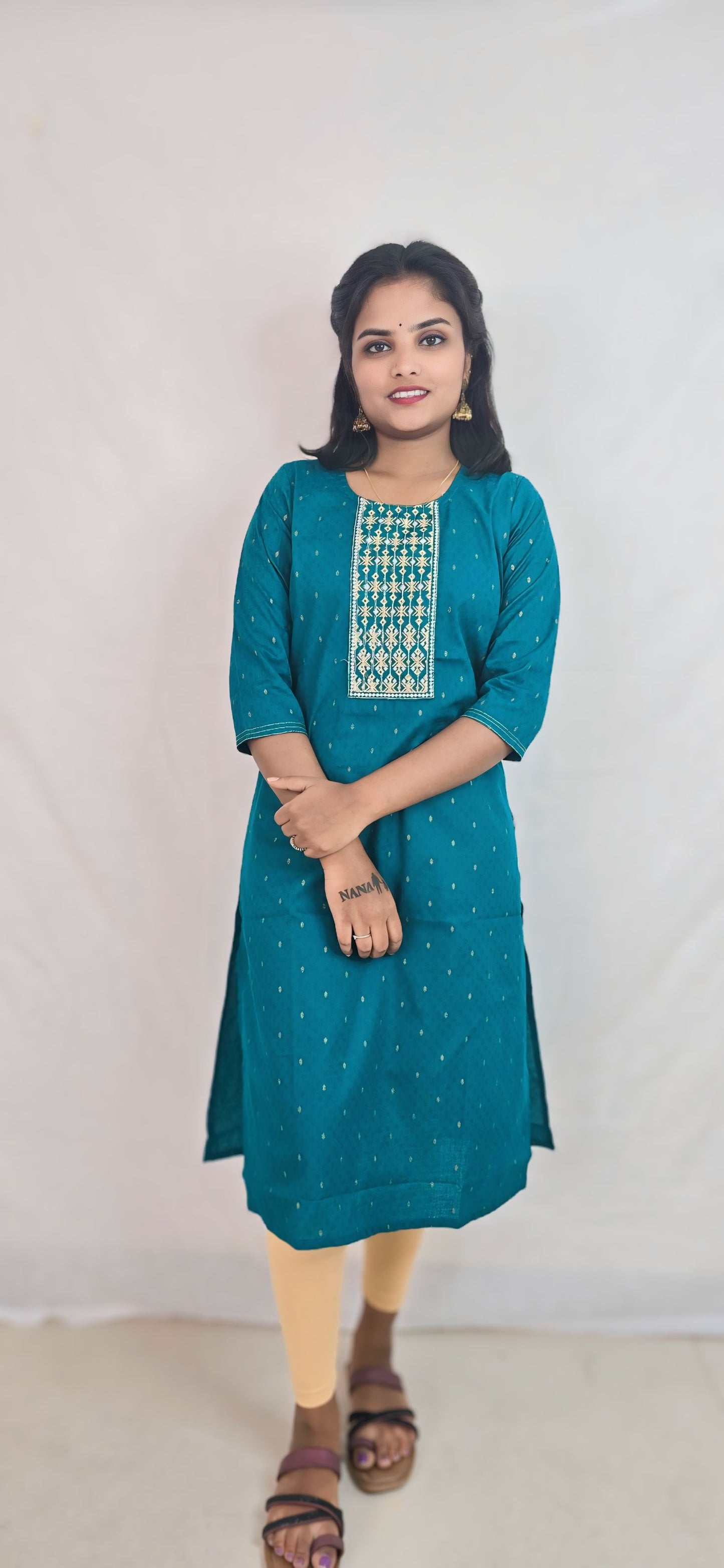 Regular Wear Kurti Green3