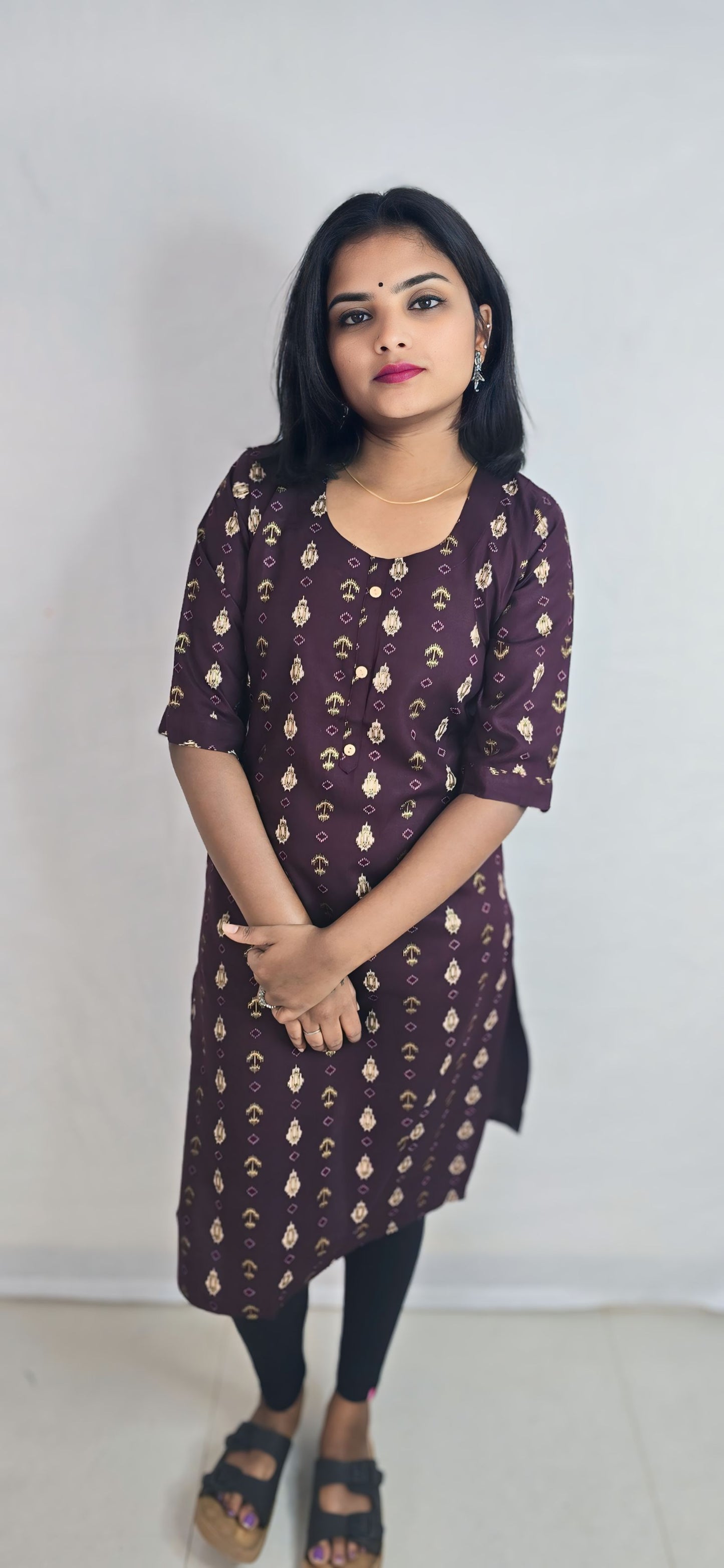 Regular Wear Kurti Burgundy13