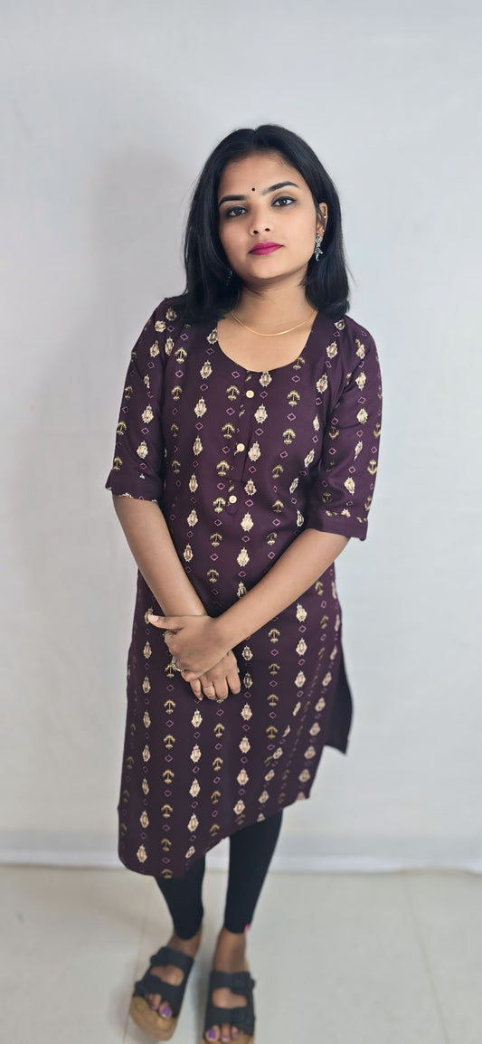 Regular Wear Kurti Burgundy13