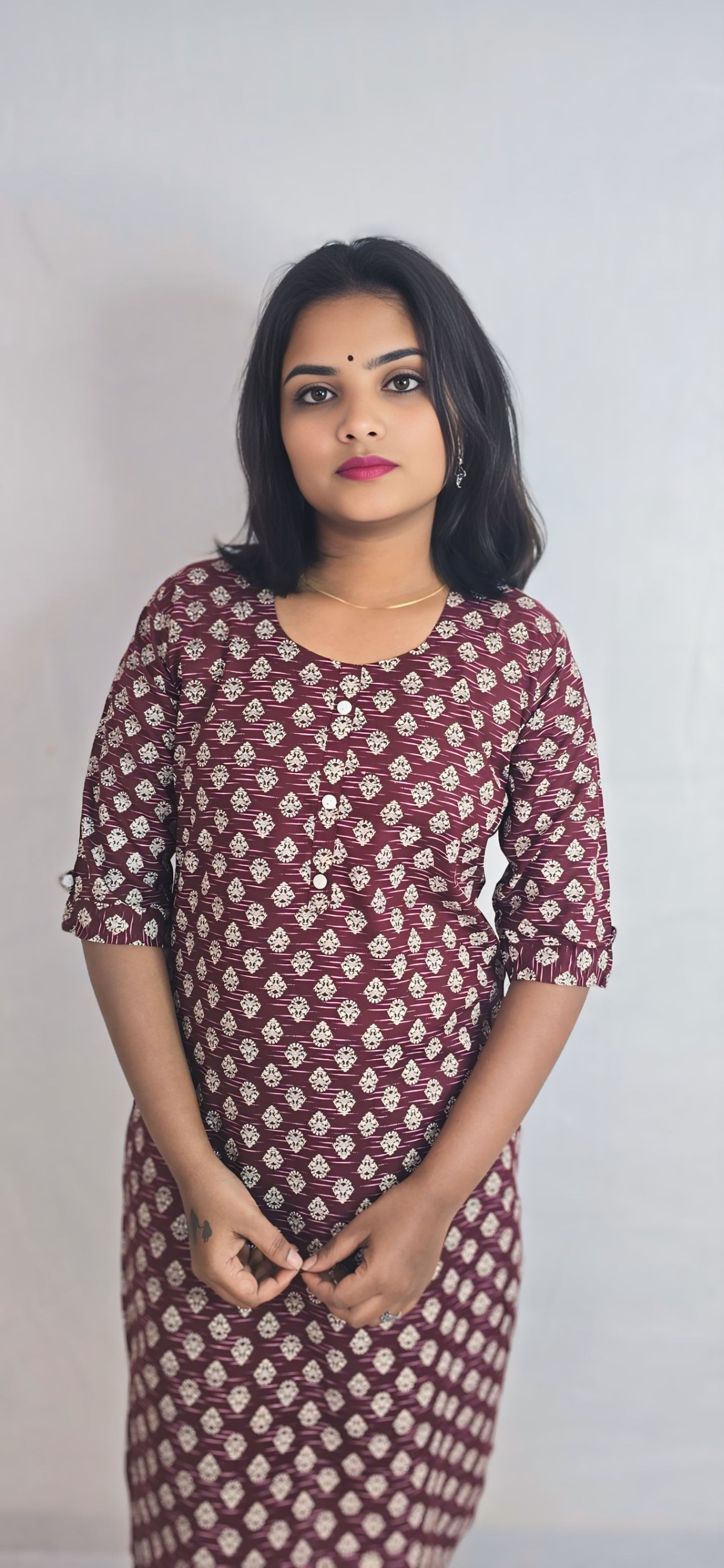 Regular Wear Kurti Maroon14