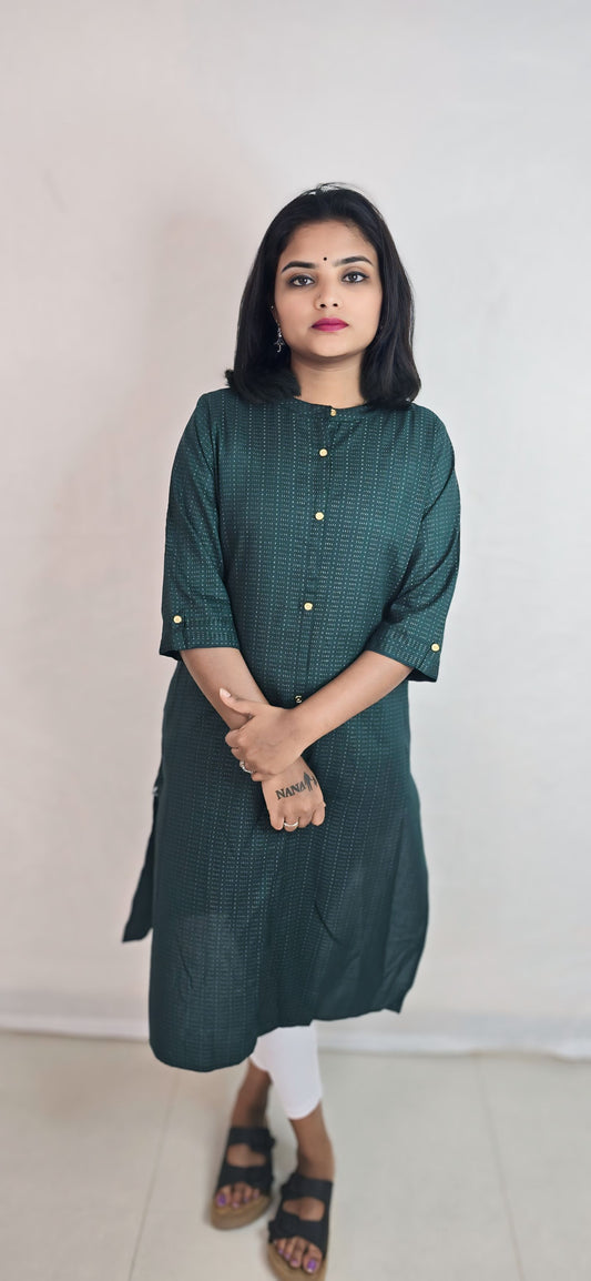 Regular Wear Kurti Green20