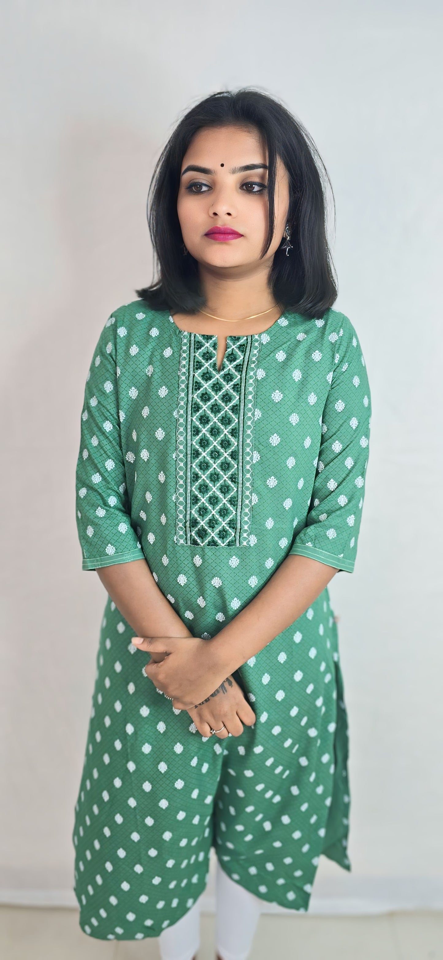 Regular Wear Kurti Green14