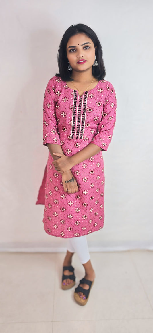 Regular Wear Kurti Pink6