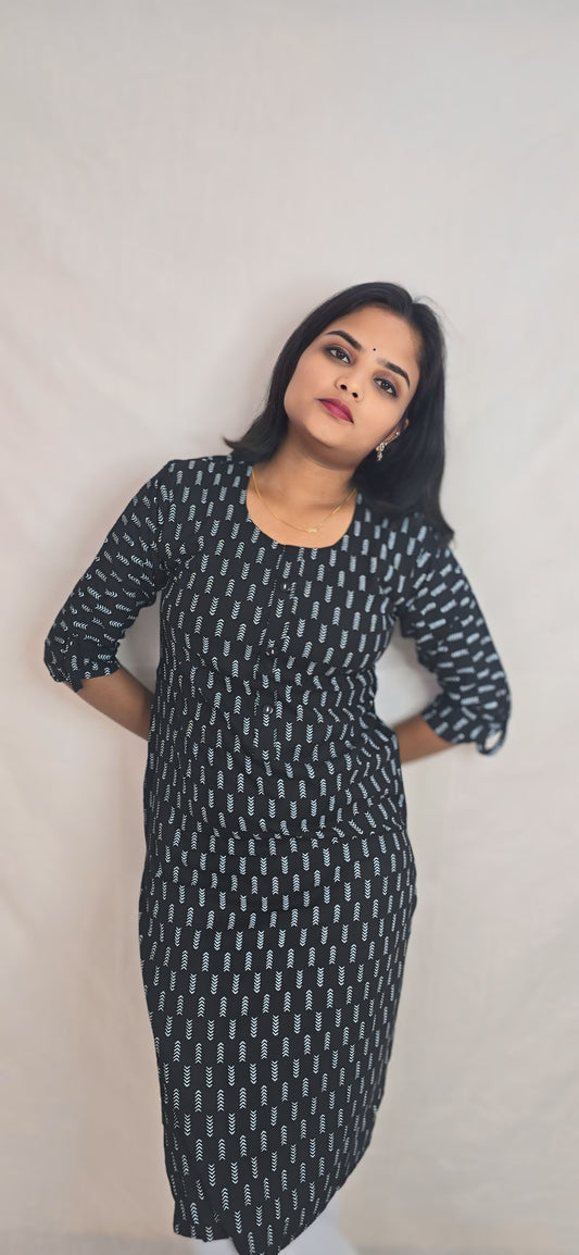 Regular Wear Kurti Black4