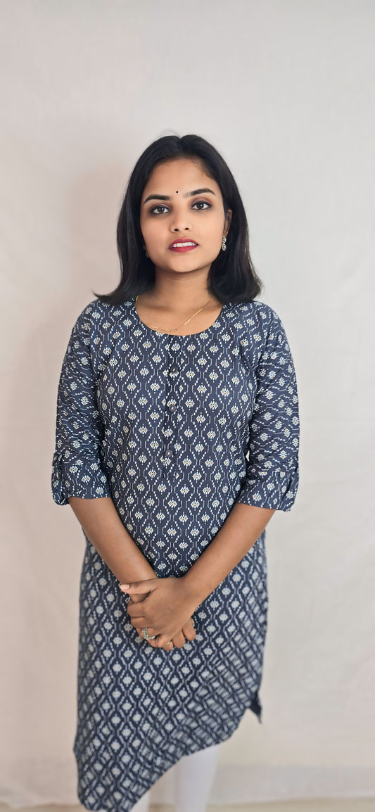 Regular Wear Kurti Gray3