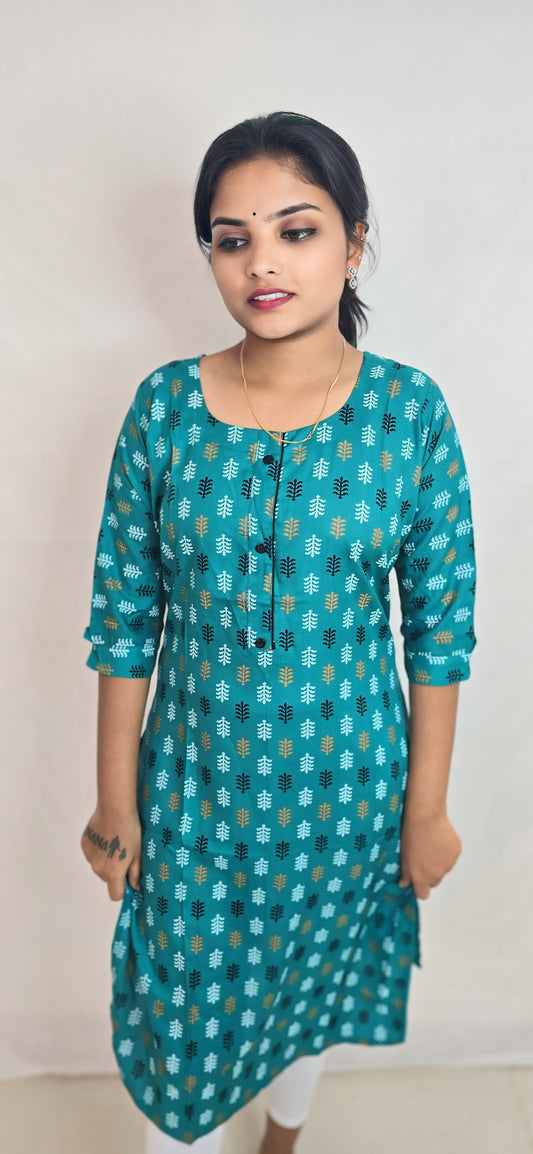 Regular Wear Kurti Green7
