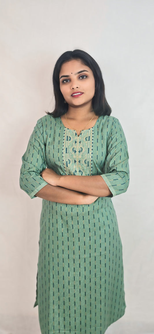 Regular Wear Kurti Green5