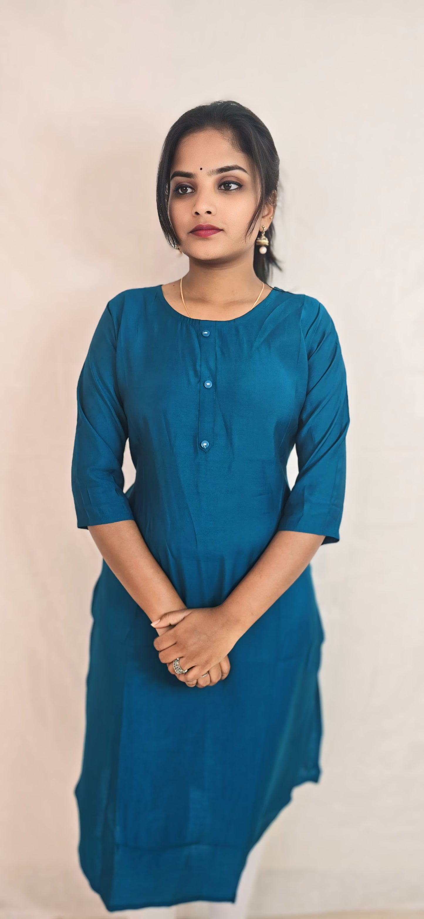 Regular Wear Kurti Teal13