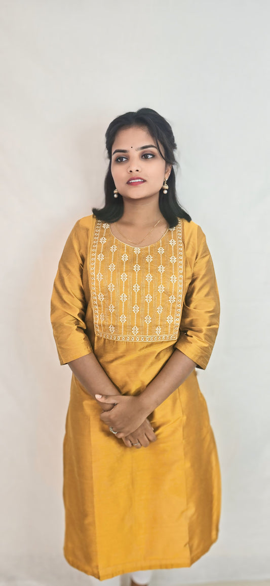 Regular Wear Kurti Gold19