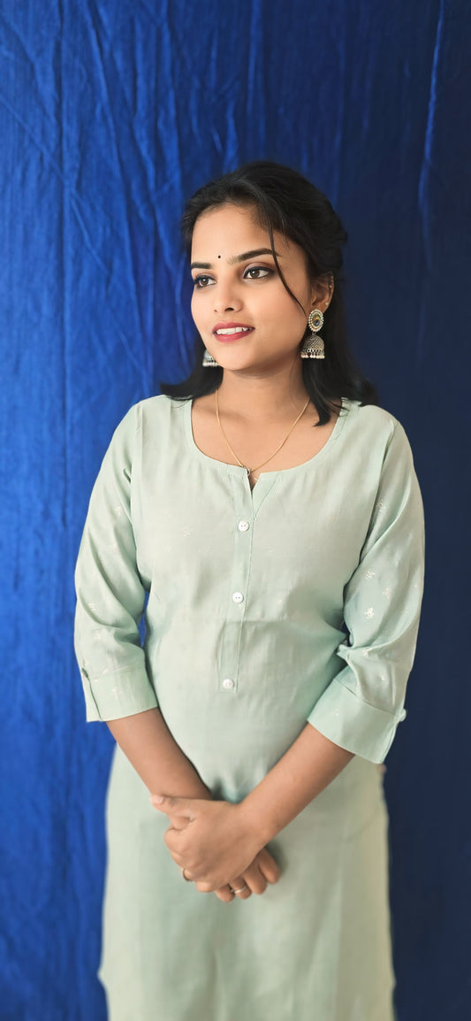 Regular Wear Kurti Light Green23