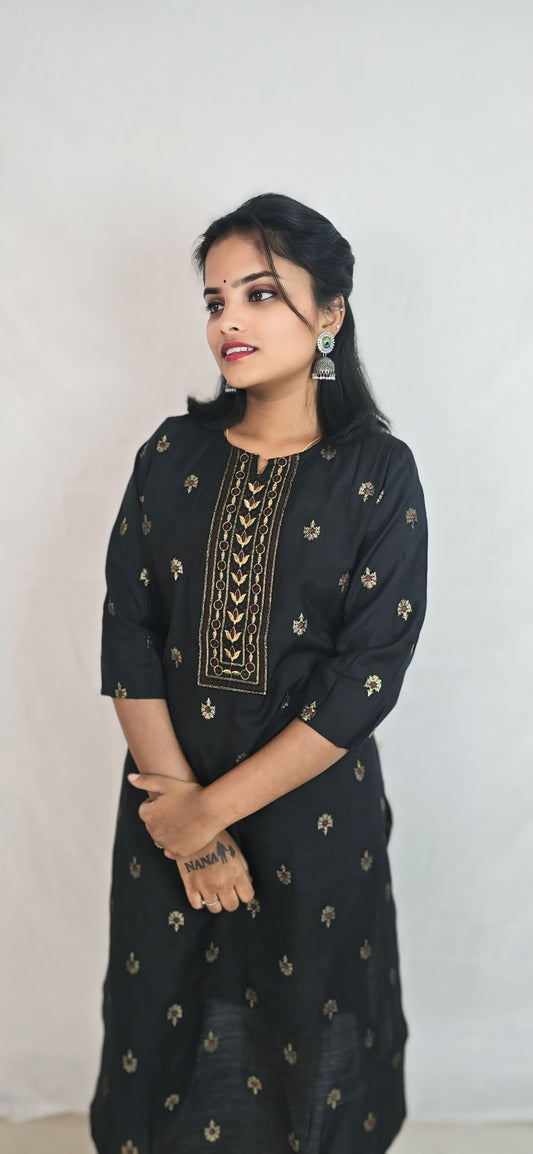 Regular Wear Kurti Black17