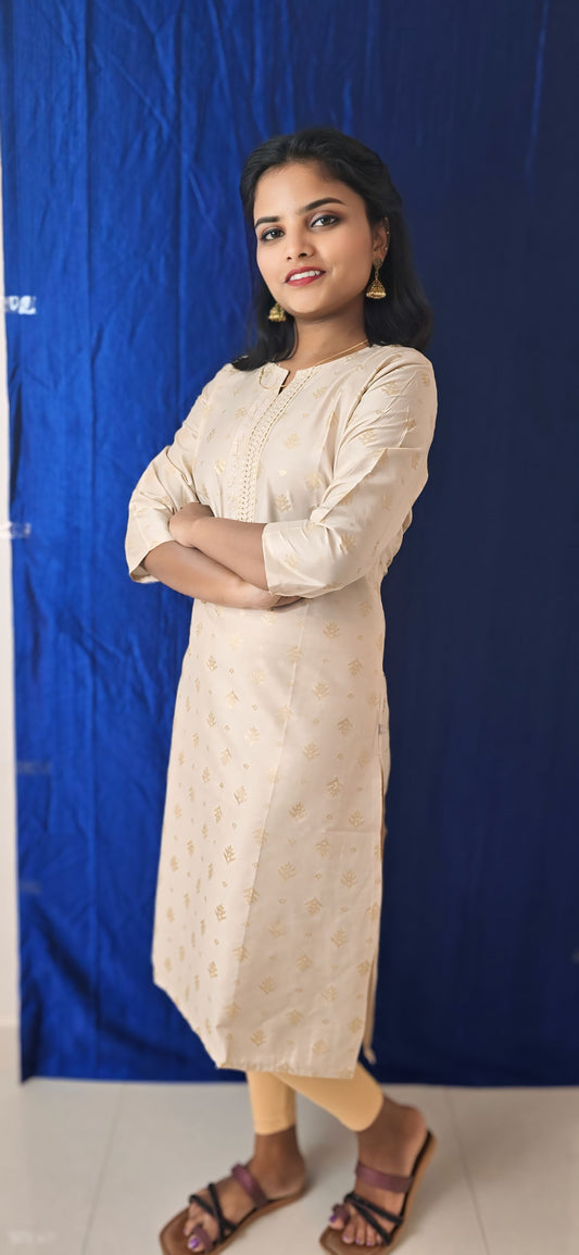 Regular Wear Kurti Light Gold8
